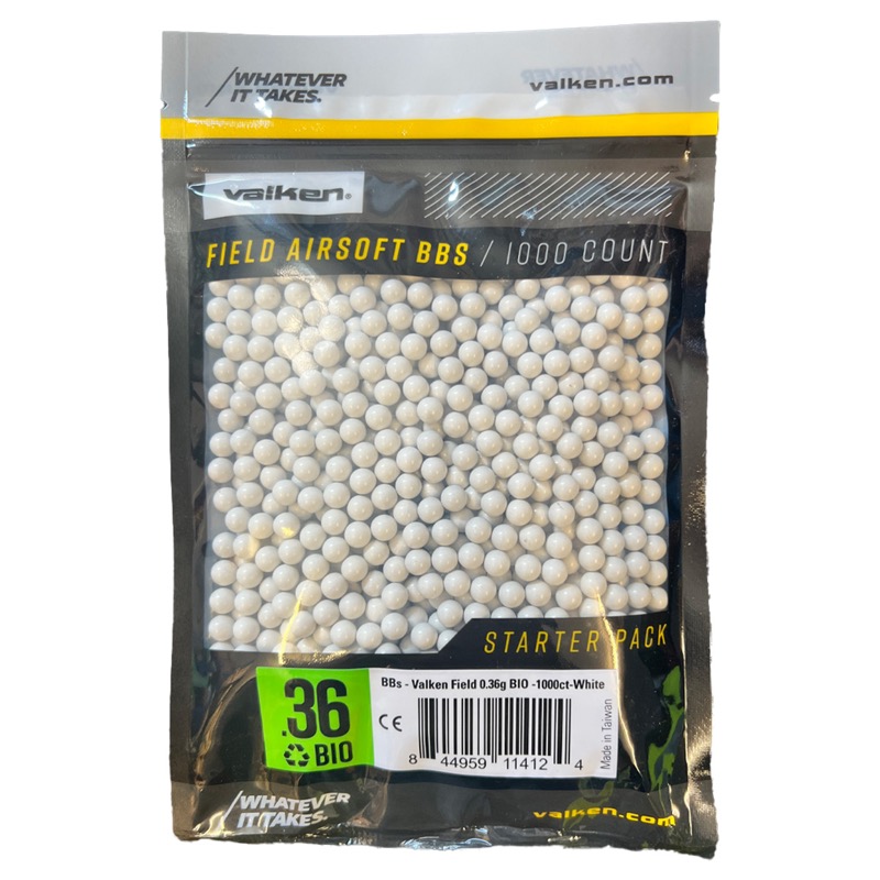 Valken Field BIO 0.36g-1000ct-White