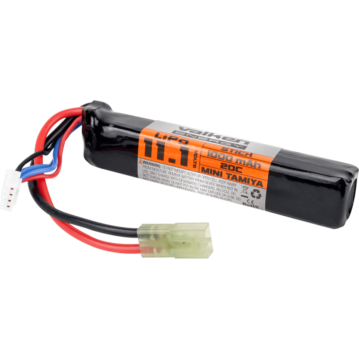 Valken Battery LiPo 11.1v 1000mAh 20c Stick Style