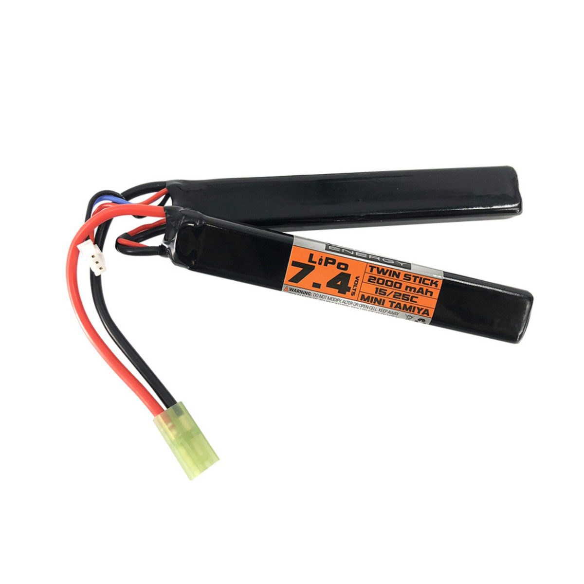 Valken Battery LiPo 7.4V 2000mAh 15/25c Twin Stick