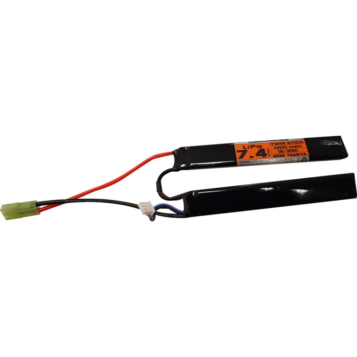 Valken Battery LiPo 7.4V 1400mAh 15/25C Twin Stick